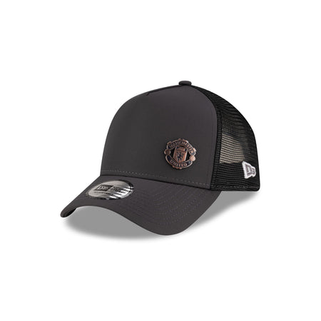 Manchester United FC Bronze Emblem 9FORTY A-Frame Trucker Hat