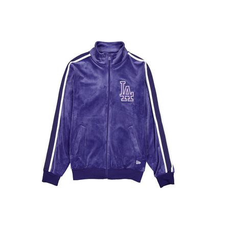 Los Angeles Dodgers Ink Purple Velour Track Jacket