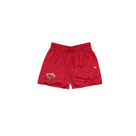 Miami Heat Red All-Over-Print Shorts