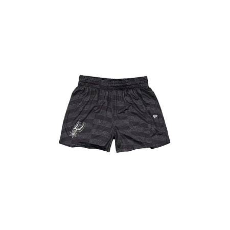 San Antonio Spurs Black All-Over-Print Shorts