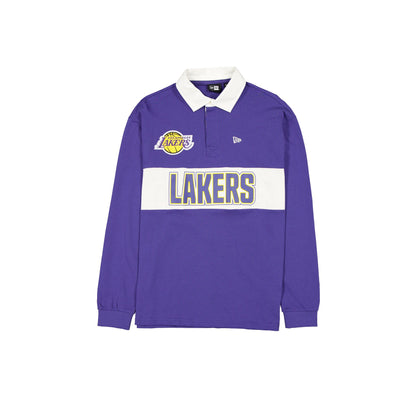 Los Angeles Lakers Ink Purple Long Sleeve Rugby Shirt