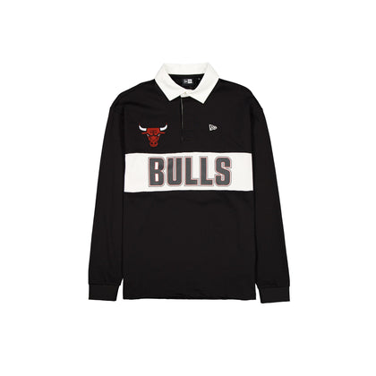 Chicago Bulls Black Long Sleeve Rugby Shirt