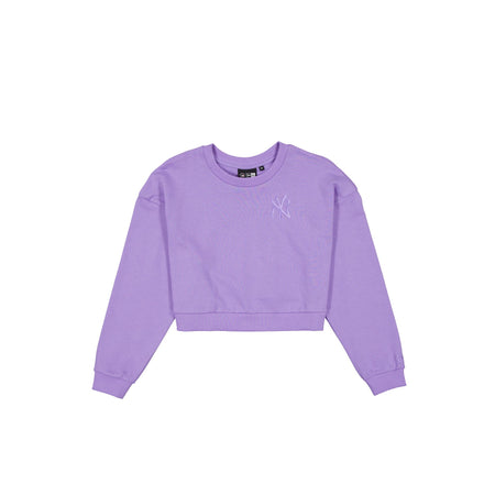 New York Yankees Women's Cropped Mauve Crewneck