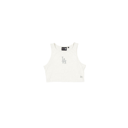 Los Angeles Dodgers Women's Cropped Heather Gray Tank Top