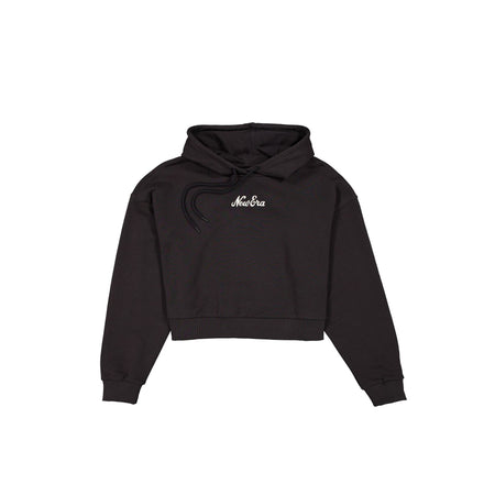 New Era Cap Women's Cropped Black Script Hoodie