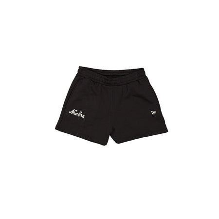 New Era Cap Women's High Waisted Black Script Shorts