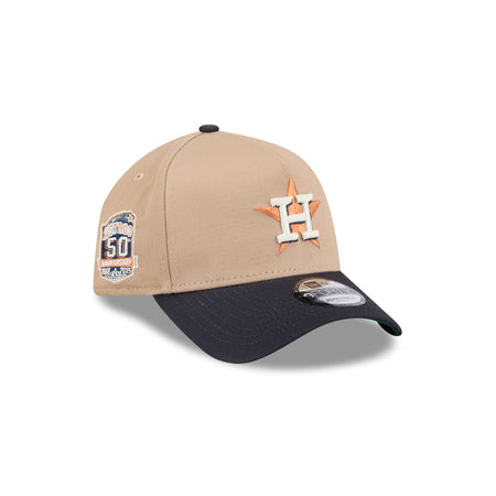 Houston Astros Beige Khaki 9FORTY A-Frame Snapback Hat