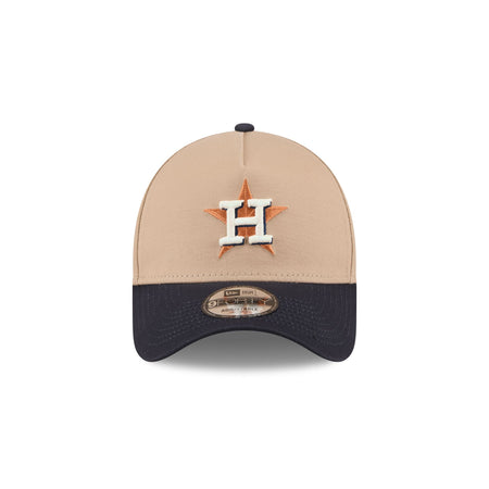 Houston Astros Beige Khaki 9FORTY A-Frame Snapback Hat