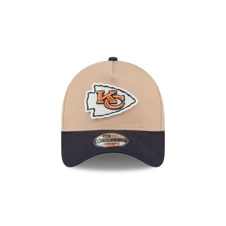 Kansas City Chiefs Beige Khaki 9FORTY A-Frame Snapback Hat