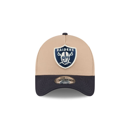 Las Vegas Raiders Beige Khaki 9FORTY A-Frame Snapback Hat