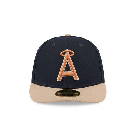 Los Angeles Angels Blue Ivory Low Profile 59FIFTY Fitted Hat