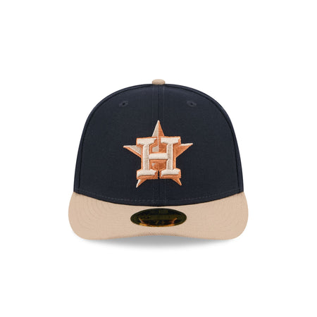 Houston Astros Blue Ivory Low Profile 59FIFTY Fitted Hat