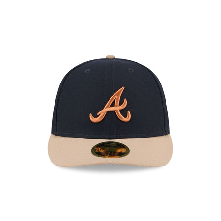 Atlanta Braves Blue Ivory Low Profile 59FIFTY Fitted Hat