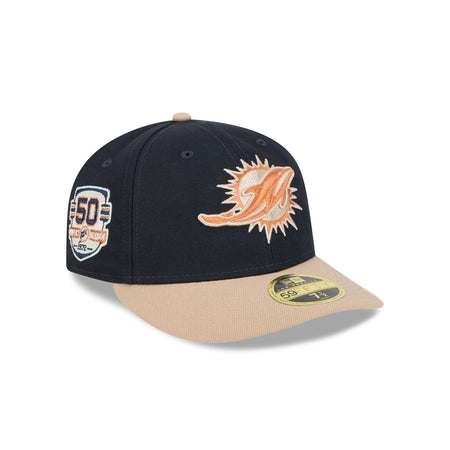 Miami Dolphins Blue Ivory Low Profile 59FIFTY Fitted Hat