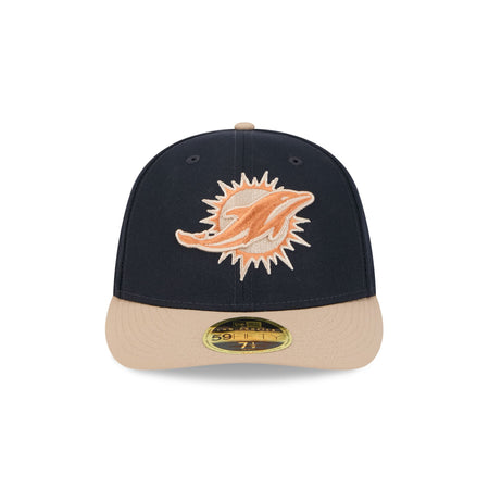 Miami Dolphins Blue Ivory Low Profile 59FIFTY Fitted Hat