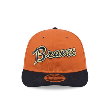 Atlanta Braves Gold Wood Retro Crown 9FIFTY Snapback Hat