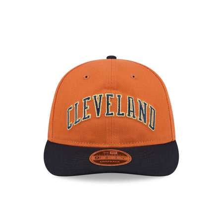 Cleveland Guardians Gold Wood Retro Crown 9FIFTY Snapback Hat