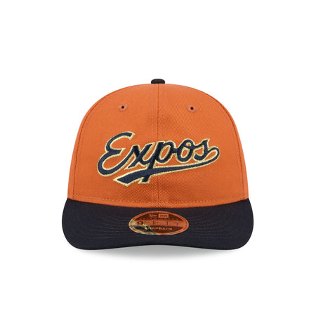 Montreal Expos Gold Wood Retro Crown 9FIFTY Snapback Hat