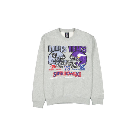 NFL Super Bowl XI Sport Classics Sport Classics Gray Crewneck