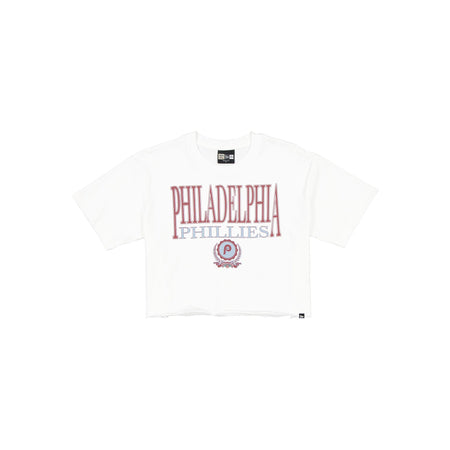 Philadelphia Phillies Throwback Prep Women's Cropped T-Shirt