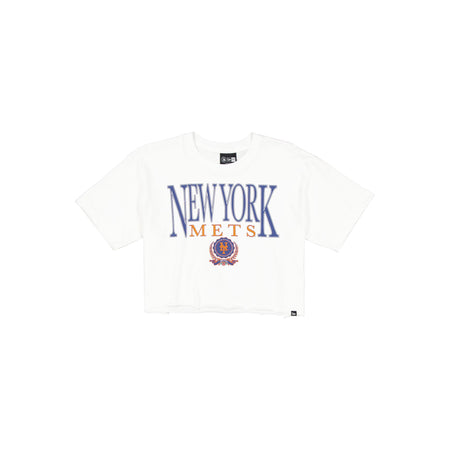 New York Mets Throwback Prep Women's Cropped T-Shirt