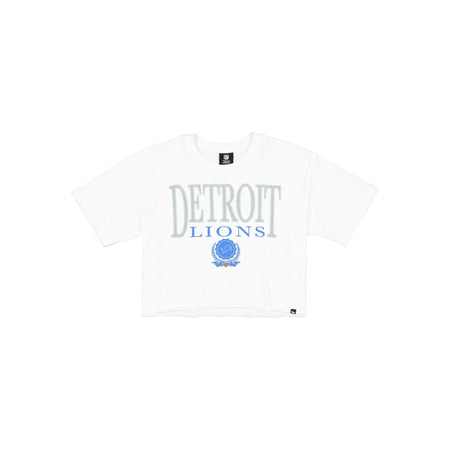 Detroit Lions Throwback Prep Women's Cropped T-Shirt