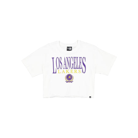 Los Angeles Lakers Throwback Prep Women's Cropped T-Shirt