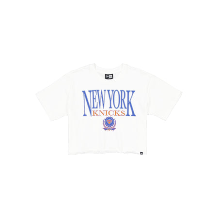 New York Knicks Throwback Prep Women's Cropped T-Shirt