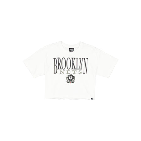 Brooklyn Nets Throwback Prep Women's Cropped T-Shirt