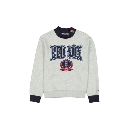 Boston Red Sox Throwback Prep Women's Mockneck Sweatshirt