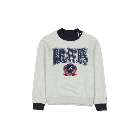 Atlanta Braves Throwback Prep Women's Mockneck Sweatshirt