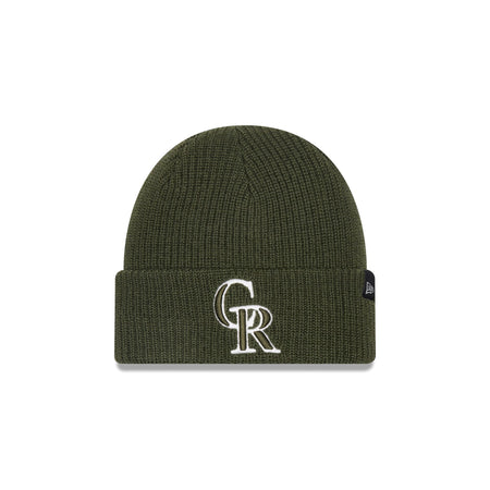 Colorado Rockies Green Merino Wool Knit Beanie