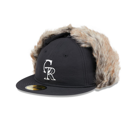 Colorado Rockies Winter Dog Ear Retro Crown 59FIFTY Fitted Hat