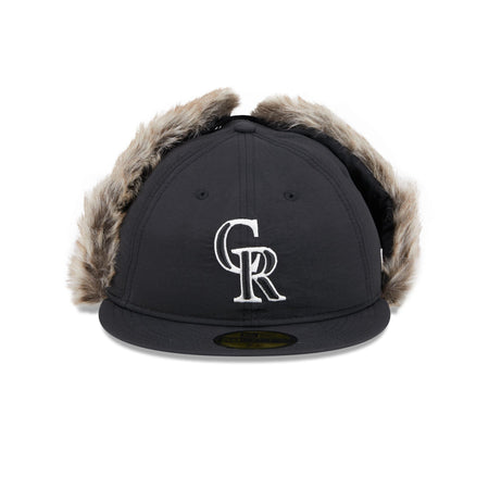 Colorado Rockies Winter Dog Ear Retro Crown 59FIFTY Fitted Hat