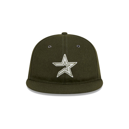 Houston Astros New Olive Wool Retro Crown 59FIFTY Fitted Hat