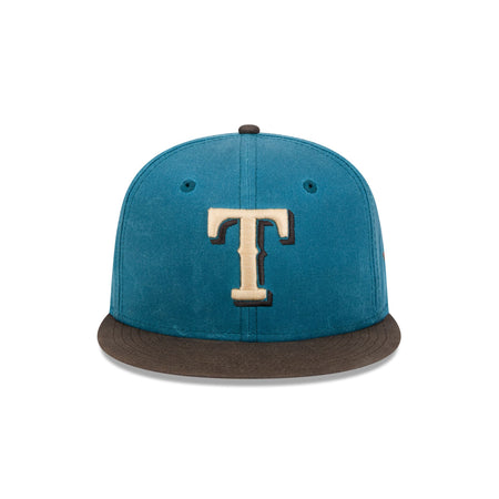 Texas Rangers Indigo 59FIFTY Fitted Hat