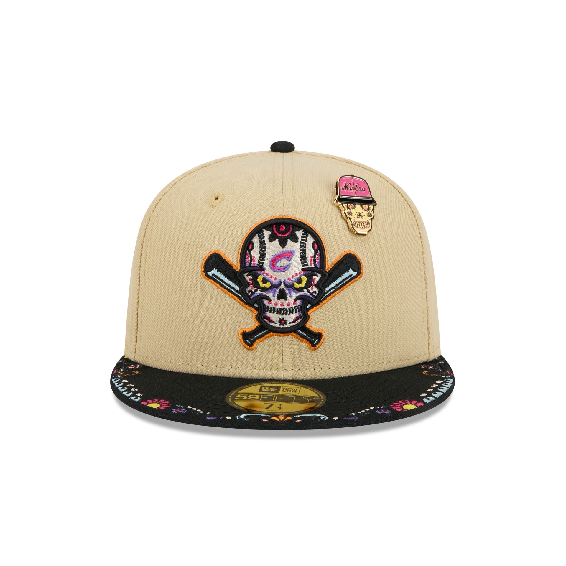 New shops Era 59Fifty San Diego Padres Fitted Hat Size 7 1/2 Gold UV Sugar Skull