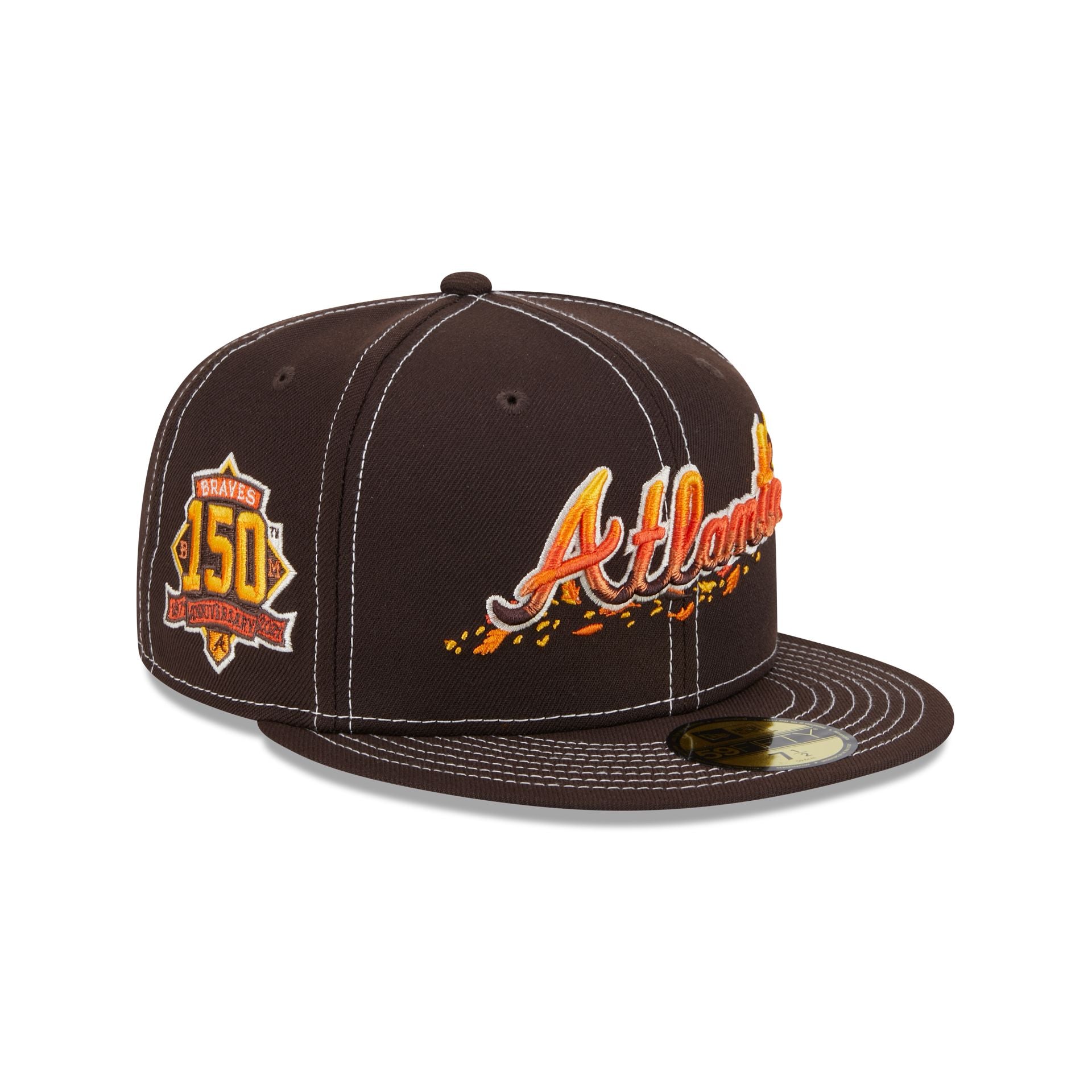 Atlanta Braves New Era 59Fifty 150 store Anniversary Patch Gold FITTED HAT 7 3/8 RARE