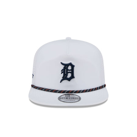 Detroit Tigers Optic White Performance Rope Golfer Hat