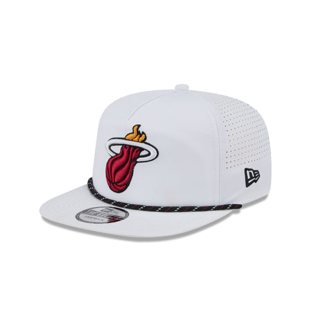 Miami Heat Optic White Performance Rope Golfer Hat