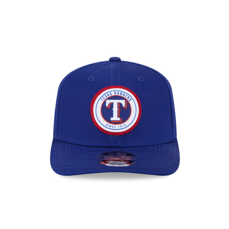 Texas Rangers Circle Patch 9SEVENTY Stretch-Snap Hat