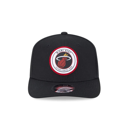 Miami Heat Circle Patch 9SEVENTY Stretch-Snap Hat