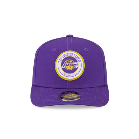 Los Angeles Lakers Circle Patch 9SEVENTY Stretch-Snap Hat