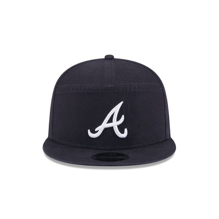 Atlanta Braves Cotton Canvas 9FIFTY Split Panel Trucker Hat