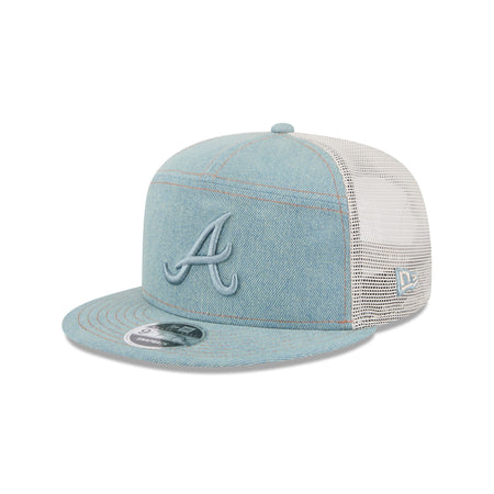 Atlanta Braves Denim 9FIFTY Split Panel Trucker Hat