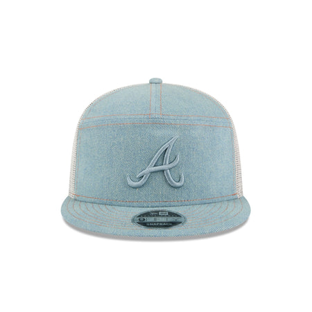 Atlanta Braves Denim 9FIFTY Split Panel Trucker Hat