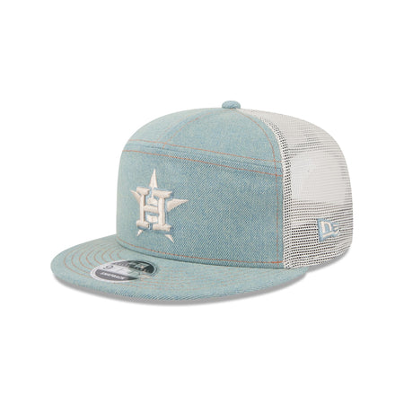 Houston Astros Denim 9FIFTY Split Panel Trucker Hat