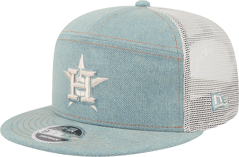 Houston Astros Denim 9FIFTY Split Panel Trucker Hat