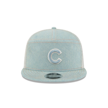 Chicago Cubs Denim 9FIFTY Split Panel Trucker Hat