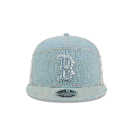 Boston Red Sox Denim 9FIFTY Split Panel Trucker Hat